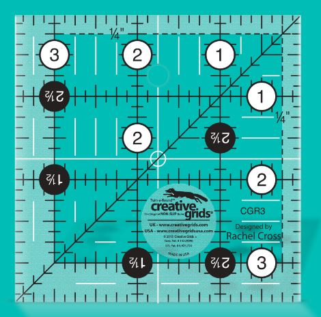 Creative Grids Quilt Ruler 3-1/2in Square