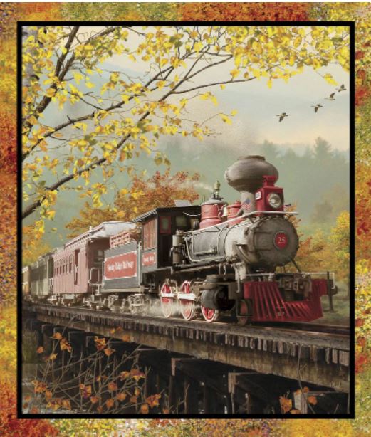 Autumn Steam Train Panel for 3 Wishes   EP126