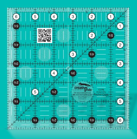 Creative Grids Quilt Ruler 6-1/2in Square