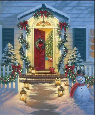 Christmas Classic Porch Panel for Riley Blake Designs  CP0059