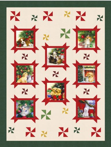 Christmas Pets Holiday Pet Panel for Robert KaufmanCP0060