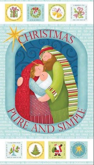 Christmas Pure and Simple panel by Nancy Halvorsen  CP0015