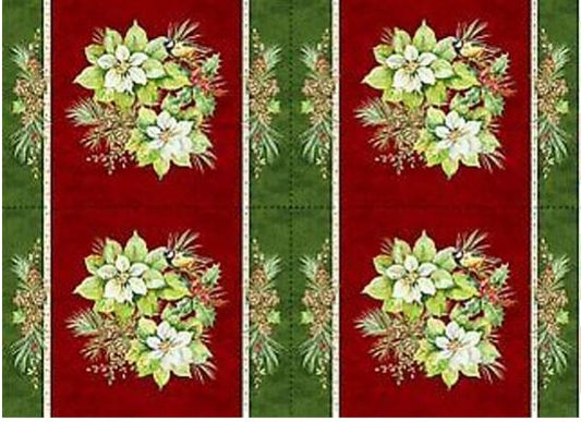 Deck the Halls Sew and Go 4 Placemats 28 x 44 Panel by Northcott Fabrics   CP0055