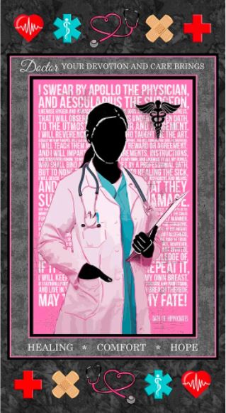 Female Doctor Cotton Panel by Sykel Enterprises   EP188