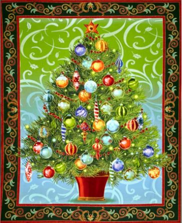 Holiday Treasures Panel  Laurie Cook VIP Christmas Tree   CP058