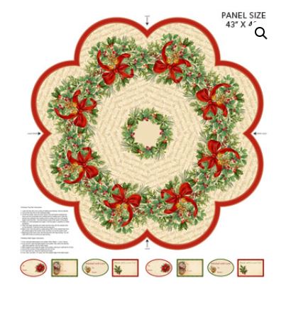 Old Time Christmas Tree Skirt Panel for Northcott    CP0043