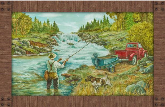 Rod and Reel Panel by Deborah Edwards for Northcott Studio    EP114