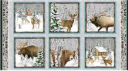 Snowy Woods Block Panel by Barb Tourtillotte from Henry Glass