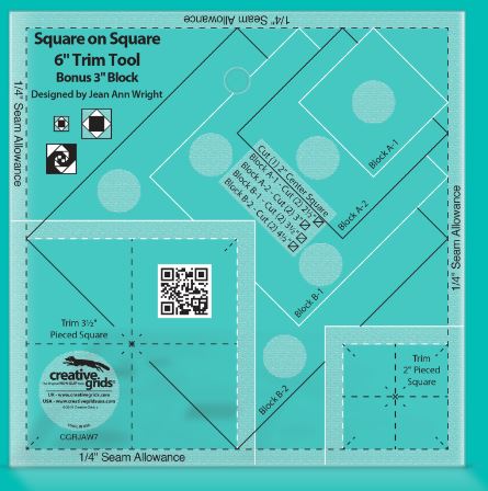 Creative Grids Square on Square Trim Tool - 3in or 6in Finished