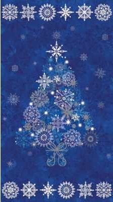 Starry Night 2 Tree Blue Panel CP087