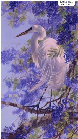 THE GREAT BLUE – JACARANDA – EGRET Panel for NORTHCOTT   EP119