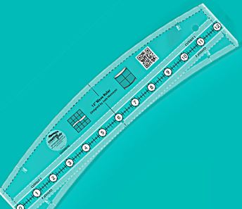 Creative Grids Non-Slip Wave Quilt Ruler 12in